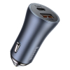 Baseus Pro 2-poorts USB auto snellader USB-A en USB-C (40W, donkergrijs)  ABA00160 - 2