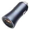 Baseus Pro 2-poorts USB auto snellader USB-A en USB-C (40W, donkergrijs)  ABA00160 - 3