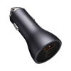 Baseus Pro 3-poorts USB snellader autolader 1x USB-A en 2x USB-C (65W, donkergrijs)  ABA00232 - 2