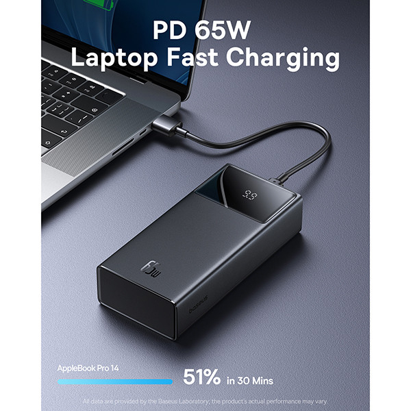 Baseus Star-Lord Fast Charging Powerbank zwart (65W, 30000 mAh)  ABA00199 - 4