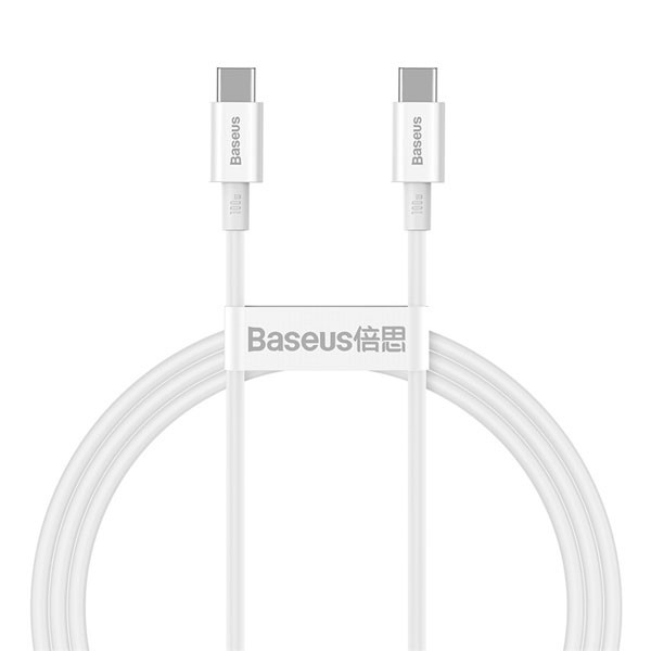 Baseus Superior Fast Charging USB-C naar USB-C kabel 1 meter (100W, wit)  ABA00229 - 1