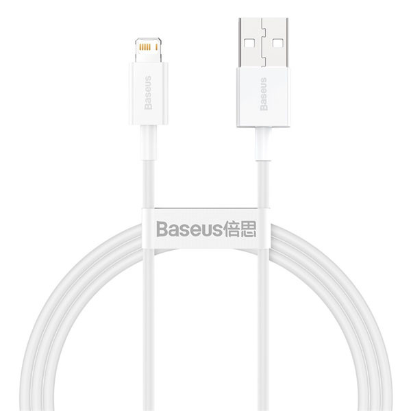 Baseus Superior Fast Charging USB naar Lightning kabel 1 meter (2.4A, wit)  ABA00210 - 1