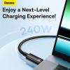 Baseus Tungsten Gold Fast Charging USB-C naar USB-C kabel 1 meter (240W, zwart)  ABA00212 - 4