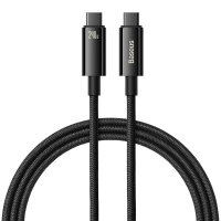 Baseus Tungsten Gold Fast Charging USB-C naar USB-C kabel 1 meter (240W, zwart)  ABA00212