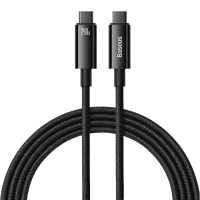 Baseus Tungsten Gold Fast Charging USB-C naar USB-C kabel 2 meter (240W, zwart)  ABA00228