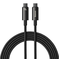Baseus Tungsten Gold Fast Charging USB-C naar USB-C kabel 3 meter (240W, zwart)  ABA00224