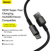 Baseus Tungsten Gold Fast Charging USB naar USB-C kabel 2 meter (6A, 100W, zwart)  ABA00220 - 5