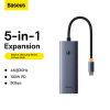 Baseus UltraJoy 5-poorts Hub USB-C naar HDMI en 3x USB-A (grijs)  ABA00187 - 7