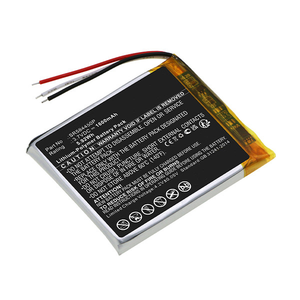 Becker SR584450P accu (1600 mAh, 123accu huismerk)  ABE00266 - 1