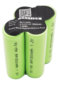 Biohit 712898.01 / SA 712898 accu (4.8 V, 1500 mAh, 123accu huismerk) ABI00027