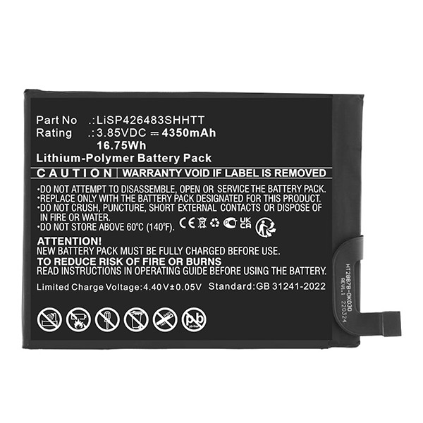BlackView LiSP426483SHHTT accu (3.85 V, 4350 mAh, 123accu huismerk) ABL00521 - 1