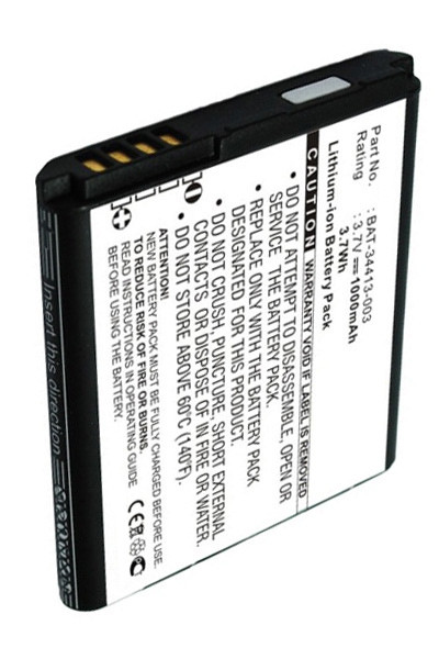 Blackberry EM1 / ACC-39508-201 / BAT-34413-003 accu (1000 mAh, 123accu huismerk)  ABL00024 - 1