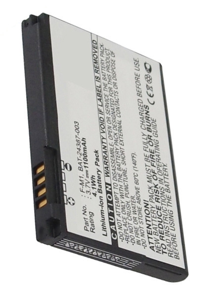 Blackberry F-M1 / 30130001RM / BAT-24387-003 accu (1100 mAh, 123accu huismerk)  ABL00039 - 1