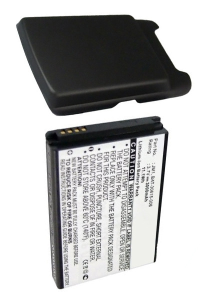 Blackberry JM1 / BAT-30615-006 accu metallic grijs (3000 mAh, 123accu huismerk)  ABL00067 - 1