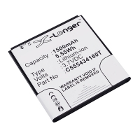 Blu C555434160T accu (3.7 V, 1500 mAh, 123accu huismerk)  ABL00202