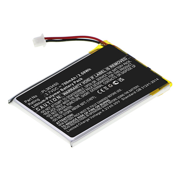 BlueParrott PL363450 accu (3.7 V, 700 mAh, 123accu huismerk) ABL00477 - 1