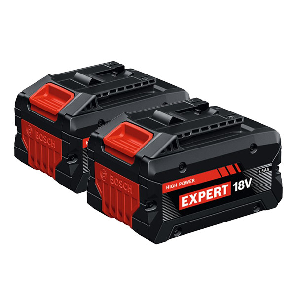 2 stuks: Bosch Expert EXBA18V-55 / 1600A036Z6 accu (18 V, 5.5 Ah, origineel) ABO00615 - 1