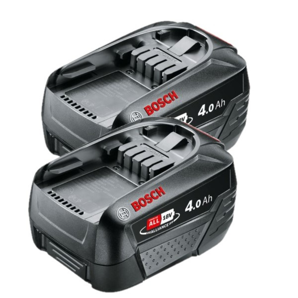 2 stuks Bosch | Power For All 18 V | PBA 18V | 1600A011T8 accu's (18 V, 4.0 Ah, origineel) ABO00679 - 1