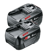 2 stuks Bosch | Power For All 18 V | PBA 18V | 1600A011T8 accu's (18 V, 4.0 Ah, origineel) ABO00679