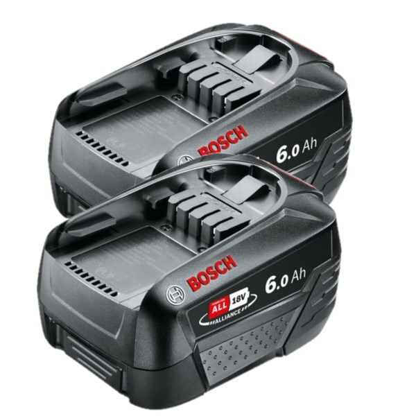 2 stuks Bosch | Power For All 18 V | PBA 18 V | 1600A00DD7 accu's (18 V, 6.0 Ah, origineel) ABO00682 - 1