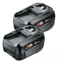 2 stuks Bosch | Power For All 18 V | PBA 18 V | 1600A02P4P accu's (18 V, 3.0 Ah, origineel) ABO00674