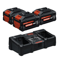 3 stuks: Bosch Expert EXBA18V-80 / 1600A036ZB accu + duolader (18 V, 8.0 Ah, origineel) ABO00638