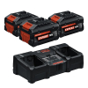 3 stuks: Bosch Expert EXBA18V-80 / 1600A036ZB accu + duolader (18 V, 8.0 Ah, origineel) ABO00638 - 1