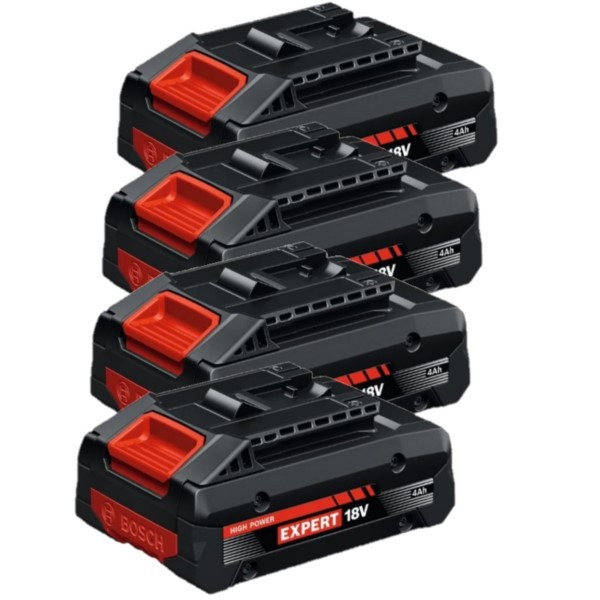 4 stuks: Bosch Expert EXBA18V-40 / 1600A036YW accu (18 V, 4.0 Ah, origineel) ABO00613 - 1