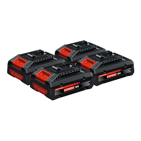4 stuks: Bosch Expert EXBA18V-40 / 1600A036YW accu (18 V, 4.0 Ah, origineel) ABO00613 - 1