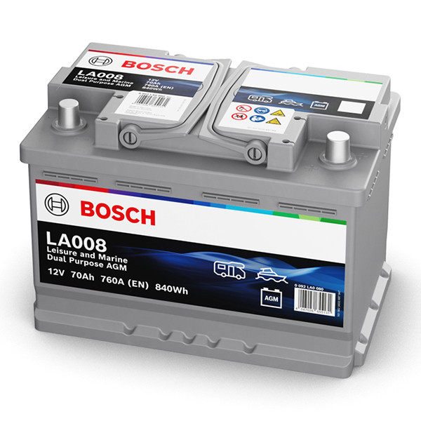 Bosch AGM Dual Purpose LA 008 / 840 070 076 accu (12 V, 70 Ah, 760 A) ABO00748 - 1