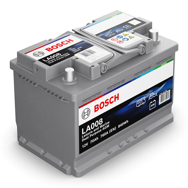 Bosch AGM Dual Purpose LA 008 / 840 070 076 accu (12 V, 70 Ah, 760 A) ABO00748 - 3