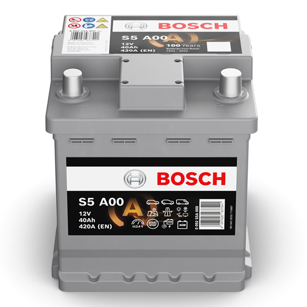 Bosch AGM S5 A00 / 540 901 042 start-stop accu (12 V, 40 Ah, 420 A) ABO00696 - 2