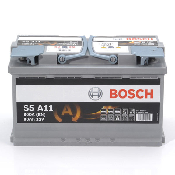Bosch AGM S5 A11 / 580 901 080 start-stop accu (12 V, 80 Ah, 800 A) ABO00700 - 2