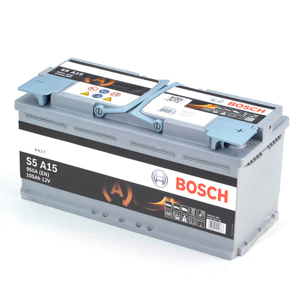 Bosch AGM S5 A15 / 605 901 095 start-stop accu (12 V, 105 Ah, 950 A) ABO00702 - 1