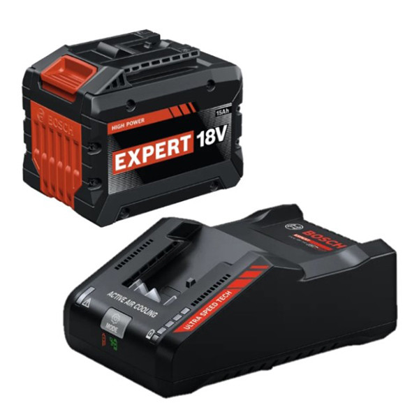 Bosch Expert EXBA18V-150 / 1600A036ZM accu + lader (18 V, 15 Ah, origineel) ABO00640 - 1