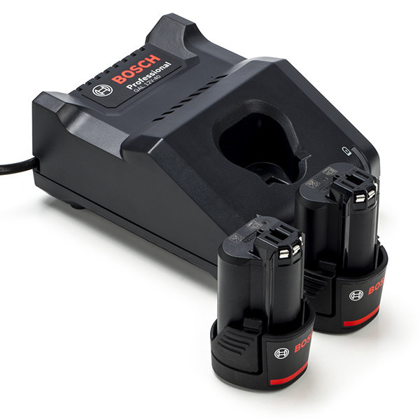Starterset: 2x Bosch GBA 12V accu's + lader (12V, 2.0 Ah, origineel) ABO00234 - 1