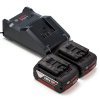 Starterset: 2x Bosch GBA 18V accu's + lader (18 V, 5.0 Ah, origineel)
