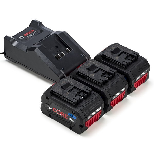 Starterset: 3x Bosch ProCORE 18V / 1600A02149 accu's + lader (18 V, 5.5 Ah, origineel) ABO00691 - 1