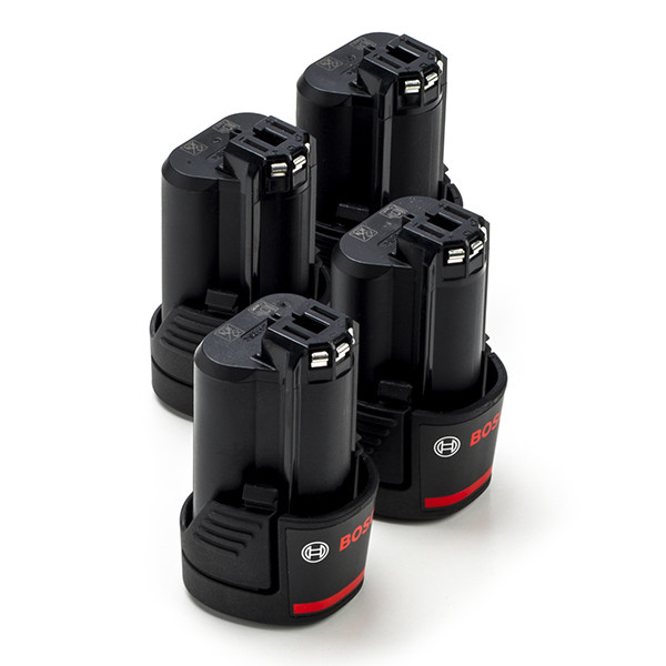 Bosch Starterset: 4x Bosch GBA 12V / 1600A00X79 accu's (12V, 3.0 Ah, origineel)  ABO00420 - 1