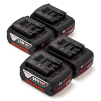 Bosch Starterset: 4x Bosch GBA 18V / 1600A004ZN accu's (18 V, 6.0 Ah, origineel)  ABO00517