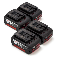 Bosch Starterset: 4x Bosch GBA 18V / 1600Z00038 accu's (18 V, 4.0 Ah, origineel)  ABO00501