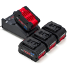 Starterset: 4x Bosch ProCORE 18 V / 1600A016GK accu's + lader (18 V, 8.0 Ah, origineel)