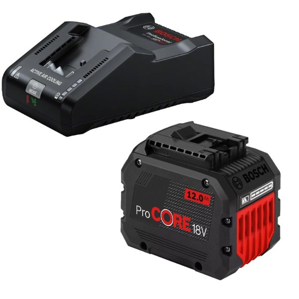 Startertset: Bosch ProCORE 18V / 1600A016GU accu + snellader (18 V, 12 Ah, origineel) ABO00694 - 1