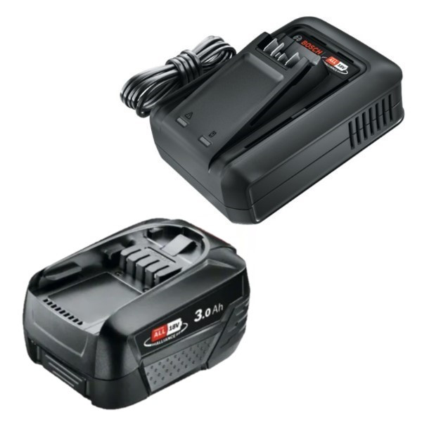 Startset: Bosch | Power For All 18 V | PBA 18 V | 1600A02P4P accu + oplader (18 V, 3.0 Ah, origineel) ABO00675 - 1