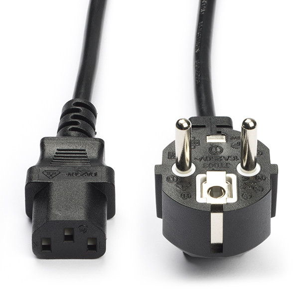 C13 kabel voor netstroom (10 meter, Haaks, 123accu huismerk)  AAC00902 - 1