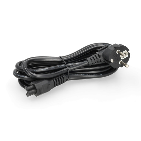 C5 EU-kabel voor netstroom (3 meter, Haaks, 123accu huismerk) ADR00290 - 2