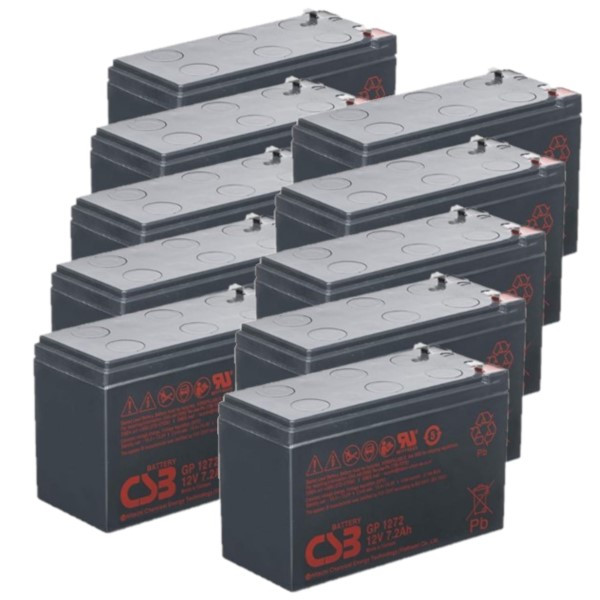 CSB 10 Stuks: CSB GP1272 F2 VRLA AGM Loodaccu's (12V, 7.2 Ah, T2 terminal)  ACS00018 - 1