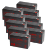 10 Stuks: CSB HR1234W VRLA AGM Loodaccu's (12V, 9.0 Ah, T2 terminal)