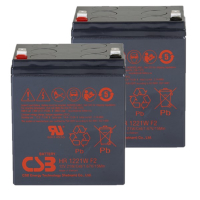 CSB 2 Stuks: CSB HR1221W VRLA AGM Loodaccu's (12V, 5 Ah, T2 terminal)  ACS00020