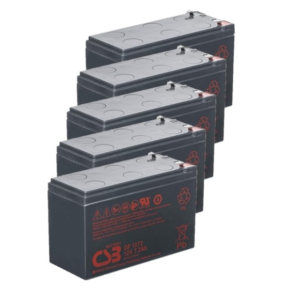 CSB 5 Stuks: CSB GP1272 F2 VRLA AGM Loodaccu's (12V, 7.2 Ah, T2 terminal)  ACS00023 - 1